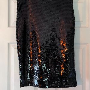 H&M Black Sequin Skirt